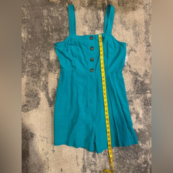 Nine West NWT Blue Button-Front Romper - Picture 8 of 8